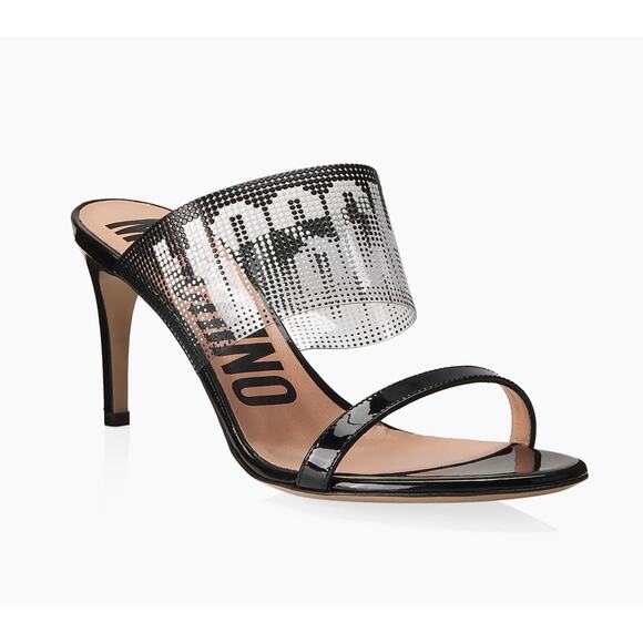 Moschino Logo Patent Leather Mules sz. 34 EU - Picture 1 of 13